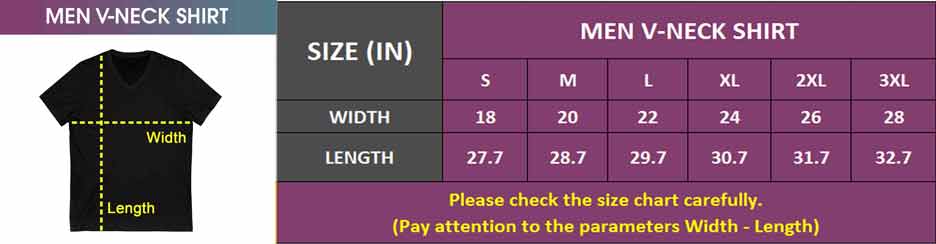 Men V-Neck Shirt | Size Chart